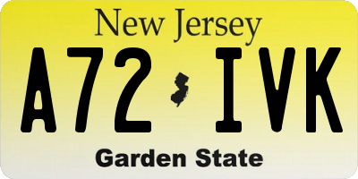 NJ license plate A72IVK