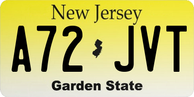 NJ license plate A72JVT