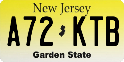NJ license plate A72KTB