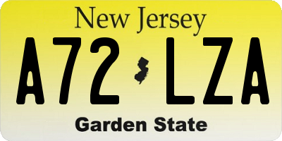 NJ license plate A72LZA