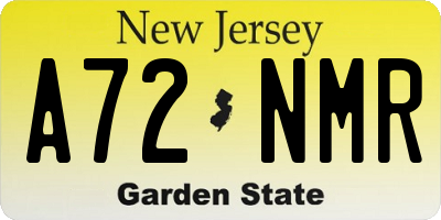 NJ license plate A72NMR