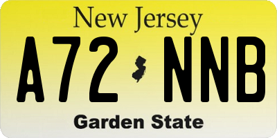 NJ license plate A72NNB