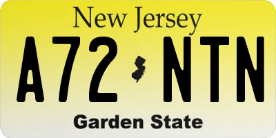 NJ license plate A72NTN