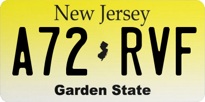 NJ license plate A72RVF