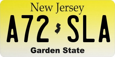 NJ license plate A72SLA