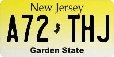 NJ license plate A72THJ