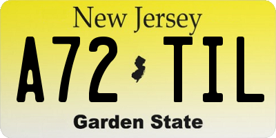 NJ license plate A72TIL