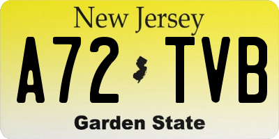 NJ license plate A72TVB