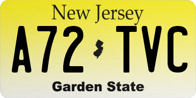 NJ license plate A72TVC
