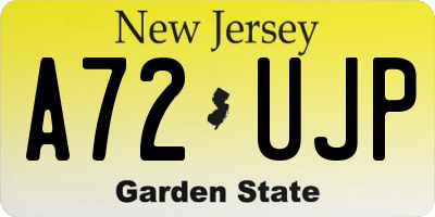 NJ license plate A72UJP