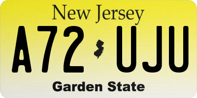 NJ license plate A72UJU