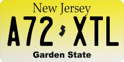 NJ license plate A72XTL