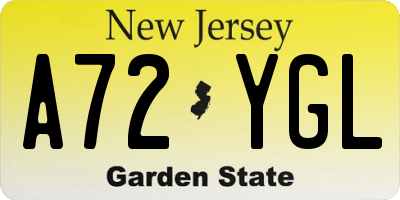 NJ license plate A72YGL