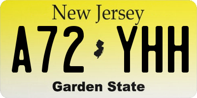 NJ license plate A72YHH