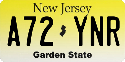 NJ license plate A72YNR