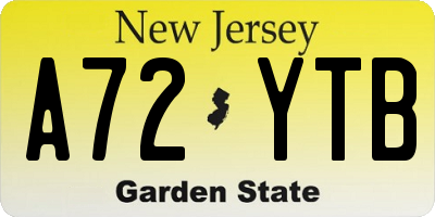 NJ license plate A72YTB