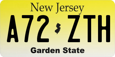 NJ license plate A72ZTH