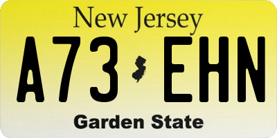 NJ license plate A73EHN