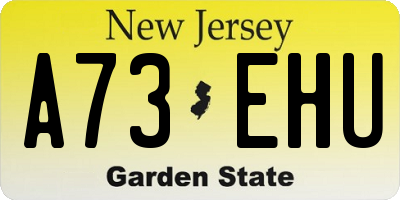 NJ license plate A73EHU