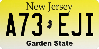NJ license plate A73EJI