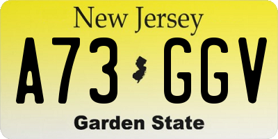 NJ license plate A73GGV
