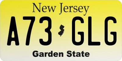 NJ license plate A73GLG
