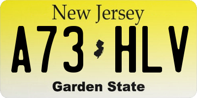 NJ license plate A73HLV