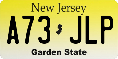 NJ license plate A73JLP