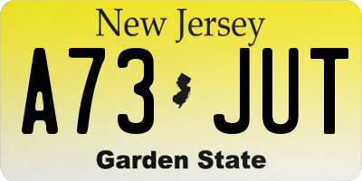 NJ license plate A73JUT