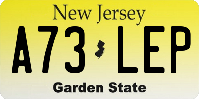 NJ license plate A73LEP