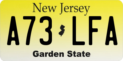 NJ license plate A73LFA