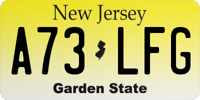 NJ license plate A73LFG
