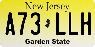 NJ license plate A73LLH