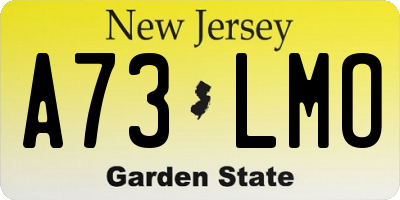 NJ license plate A73LMO