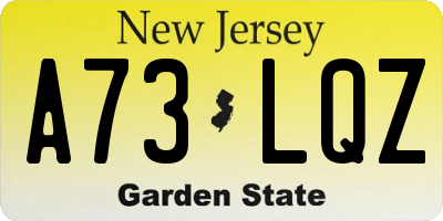 NJ license plate A73LQZ