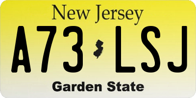 NJ license plate A73LSJ