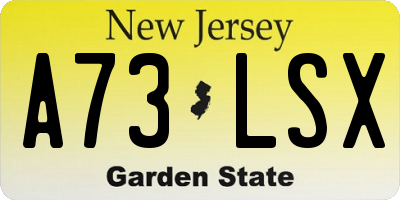 NJ license plate A73LSX