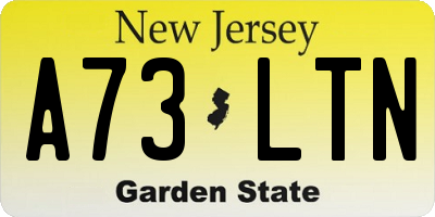 NJ license plate A73LTN