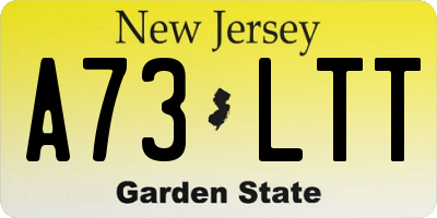 NJ license plate A73LTT
