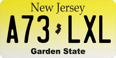 NJ license plate A73LXL