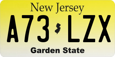NJ license plate A73LZX