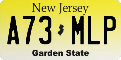 NJ license plate A73MLP