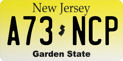 NJ license plate A73NCP
