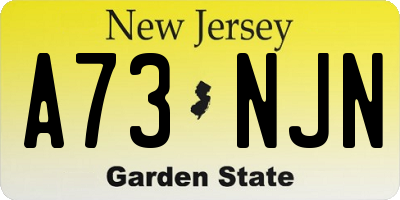 NJ license plate A73NJN