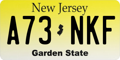 NJ license plate A73NKF