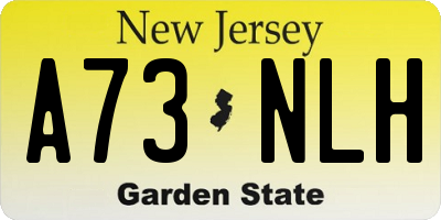 NJ license plate A73NLH