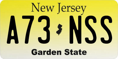 NJ license plate A73NSS