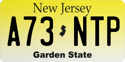 NJ license plate A73NTP