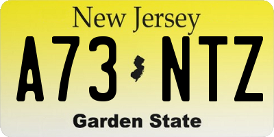 NJ license plate A73NTZ