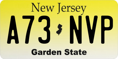NJ license plate A73NVP
